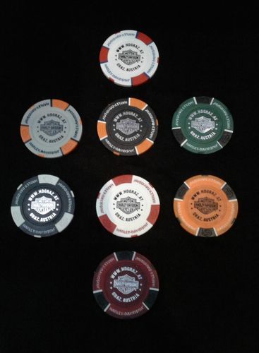 Harley - Davidson Clocktower Poker Chips 8er  - Geschenk - Set